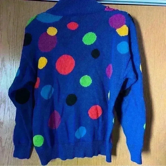 VTG Vibrant Beaded and sequined mockneck sweater - Picture 9 of 9